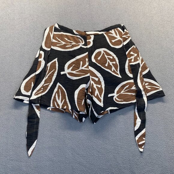 who what wear Size‎ Small black brown trouser shorts,Zipper,Pockets,Women's - Picture 1 of 8